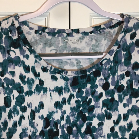 Studio Works 3/4 sleeve Top, Women's 1X - Picture 2 of 8